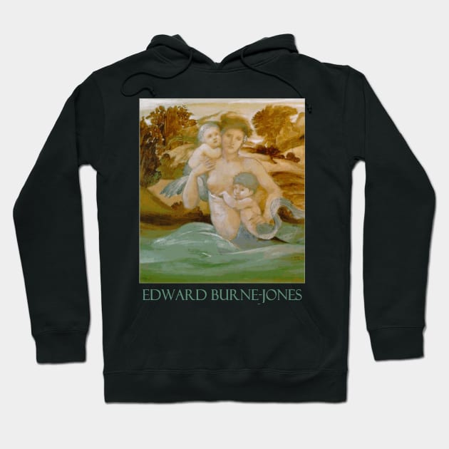 Mermaid with Her Offspring by Edward Burne-Jones Hoodie by Naves